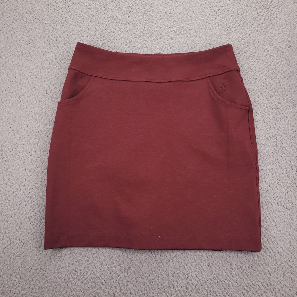 MOUNTAIN HARDWEAR Skirt Size SMALL Mini Maroon Red Stretch Knit Pull On